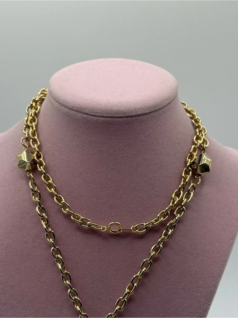 Long Gold-Tone tassel Necklace - Picture 2 of 5
